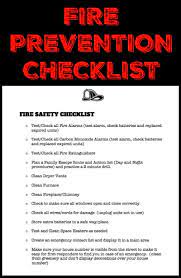 fire prevention checklist printable