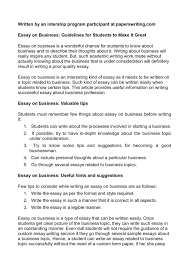 calam eacute o essay on business guidelines for students to make it great essay on business guidelines for students to make it great