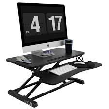 As i get older and less active, ergonomics is very important to me. Dean Sit Stand Desk Workstation Height Adjustable Stand Up Desk Converter Easy To Use Tabletop Dual Monitor Riser With Hydraulic Arm And Keyboard Tray For Home And Office Black Walmart Com Walmart Com
