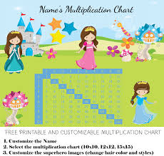 Free Custom Multiplication Chart Printable Customize Then