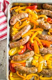 Preheat the oven to 400°f. Easy Sausage And Peppers In The Oven Cooking With Mamma C