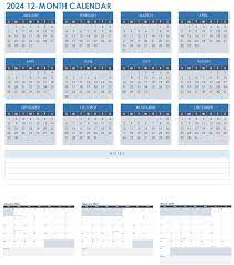printable excel calendar templates
