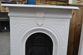 Cast Iron Victorian Fireplace Painted