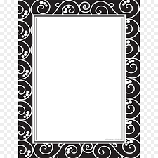 Black And White Frame Clipart Chart Map Black
