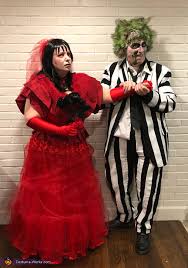 Lydia in the red wedding dress is so amazing. Beetlejuice And Lydia Costume
