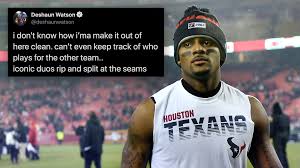 Deshaun watson houston texans high quality poster print premium quality print that will make the perfect gift for your hard to shop for sports lover! Deshaun Watson S Cryptic Tweets Inspire Fan Created Rumors About A Texans Exit Sporting News