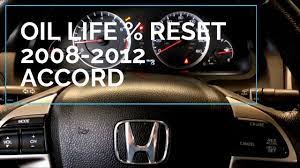 How to Reset Oil Life 2008 - 2012 Honda Accord - YouTube