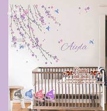 baby girl flower wall decal nursery