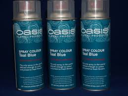 Oasis Flower Colour Spray Paint 400ml Can Teal Blue 2902