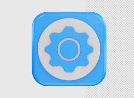settings icon 3d rendering graphic by