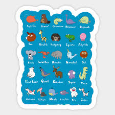 Learn animals, abcs, the alphabet and phonics sounds with the alphabet animals song! Animal Alphabet Animals Sticker Teepublic