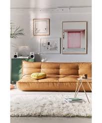 greta recycled leather xl sleeper sofa