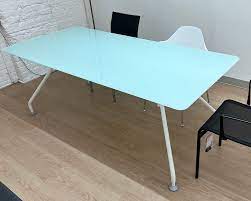 Large Glass Desk Glass Meeting Table
