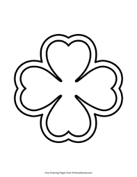 four leaf clover coloring page free