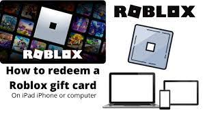 a roblox gift card on ipad iphone
