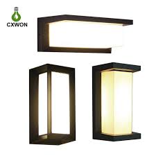 2020 Modern Outdoor Led Wall Lamps Bulb Ip54 Waterproof Exterior Porch Lights House Outside Garden Wall Light Fixture Black And Grey Colour From Cxwonled 23 79 Dhgate Com