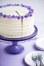 Light Purple Buttercream Cake gambar png