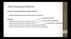 content security policy frame
