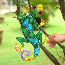Outdoor Metal Decoration Gecko Figurine