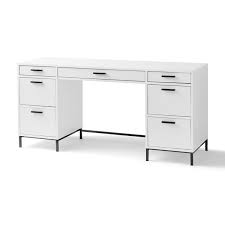 Fresh desk with drawers both sides pictures beautiful. Better Homes Gardens Desk With Optional File Organizer And Metal Base White Finish Walmart Com Walmart Com