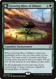 The first set of the block was released on september 29, 2017 and rivals of ixalan was released on january 19, 2018. Growing Rites Of Itlimoc Ixalan