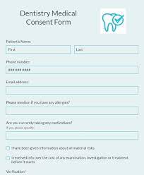 dentistry cal consent form template