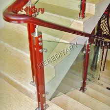 stainless steel wooden stair railing
