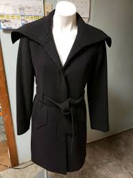 Shop the top 25 most popular 1 at the best prices! Cole Haan Signature Belted Asymmetrical Wool Blend Coat Sz 4 Black Dry Cleaned For Sale Online