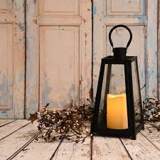 Metal Lantern With Battery Operated