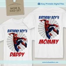 Spiderman Iron On Birthday Shirt Transfer Designs Mommy Daddy