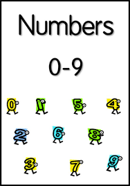 Number 0 9 Charts National First Style Number Chart