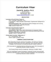 Academic CV Template Download