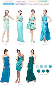 Ocean Tones Color Palettes Bridesmaid Dresses By Color