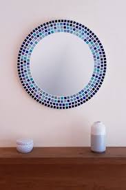 Mosaic Wall Mirror In Blue Turquoise