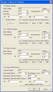 design criteria of rebar