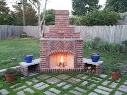 Small Outdoor Brick Fireplaces