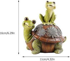 Garden Statue Turtles Figurine Cute