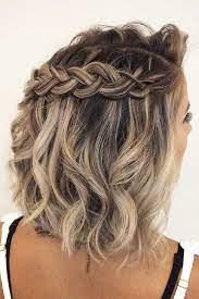 Braids are popular curly updo wedding hairstyles both for the bride and the guests. Bob Cut Wedding Guest Hairstyles For Short Hair Addicfashion
