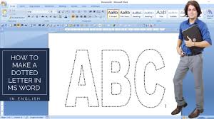 how to make a dotted letter in ms word
