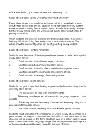 calam eacute o essay about stress tips to use it powerfully and effectively 