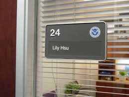 Glass Mounted Office Signs