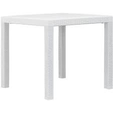 Garden Table White 79x79x72 Cm Plastic