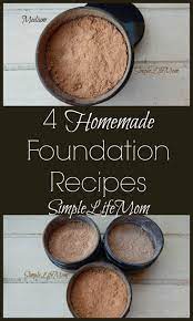 4 homemade foundation recipes