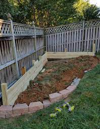 Raised Garden Bed Against Fence