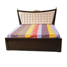 with box wooden designer bed queen and