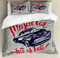 Cars Duvet Cover Set With Pillow Shams