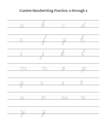 Two main styles exist today: Cursive A Z Uppercase Lowercase Tracing Worksheets Playing Learning