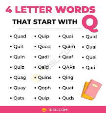 4 letter words starting with q