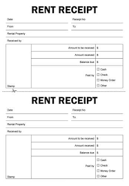 Basic Rent Receipt Microsoft Word Template And Pdf Printout