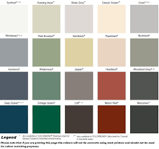 44 Described Colorbond Metallic Colour Chart
